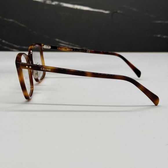 NEW CL50027J 056 CELINE EYEGLASSES LIGHT HAVANA UNISEX EYEWEAR CELINE CL 50027J - Picture 6 of 10